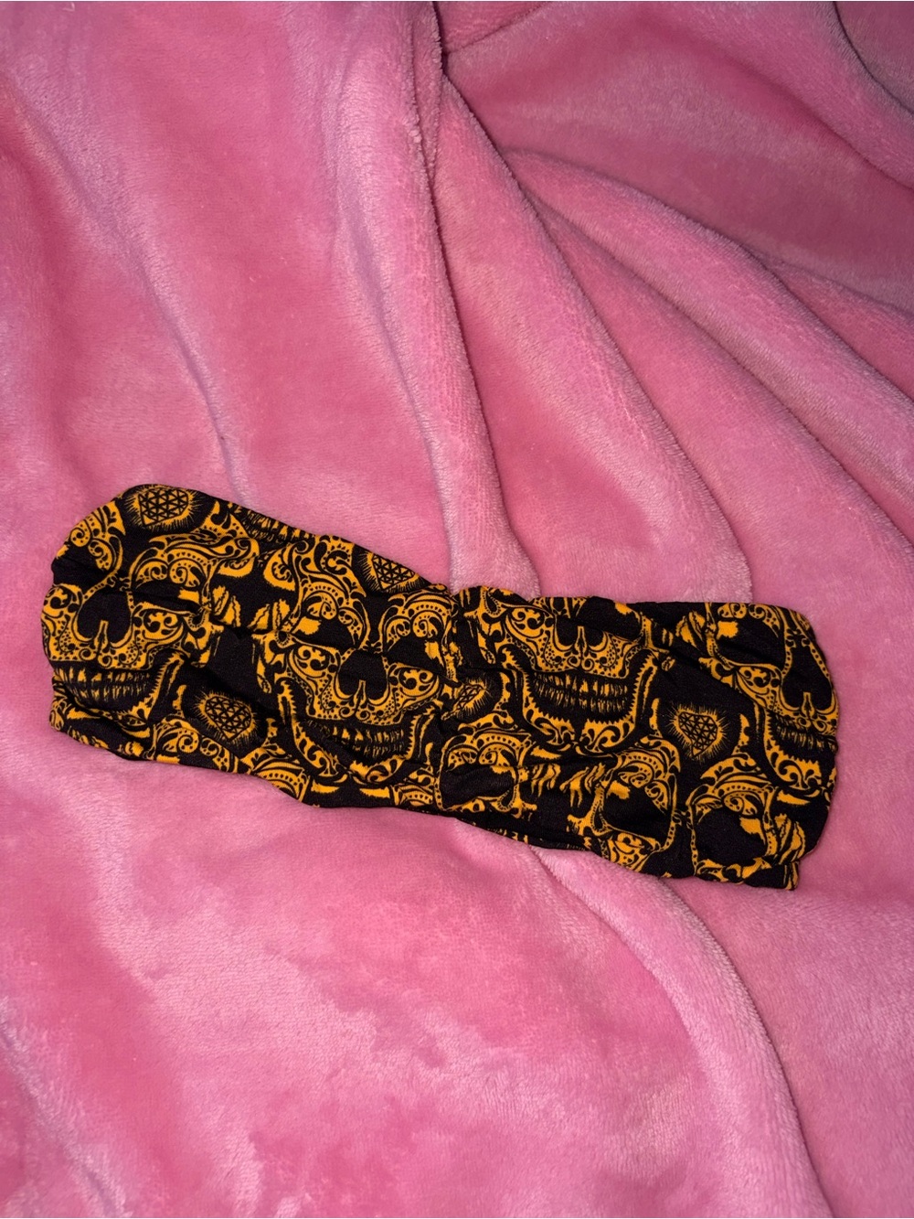 ethika Black and Yellow Skull Print Crop Top